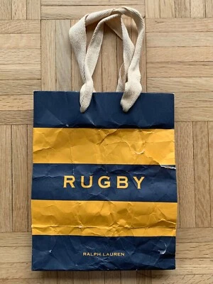 DESCONTINUADO RARO Ralph Lauren Rugby Coleccionistas Regalo Bolso de Compras Polo Azul Marino Foto 1 de 4