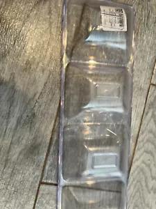 NWT Set of 2 Creative Converting 4 compartment Serving Trays Clear Tray Storage - Picture 1 of 6