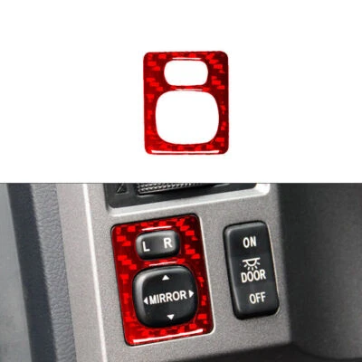 For Toyota Tundra Type A 2007-2013 Red Carbon Fiber Mirror Contral  Frame Trim - Изображение 1 из 4