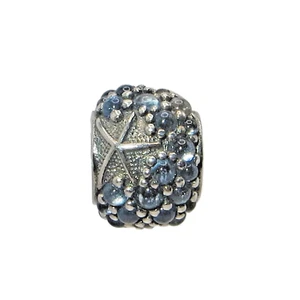 Pandora Oceanic Starfish Blue CZ and Sterling Charm 791905CZF - Picture 1 of 5