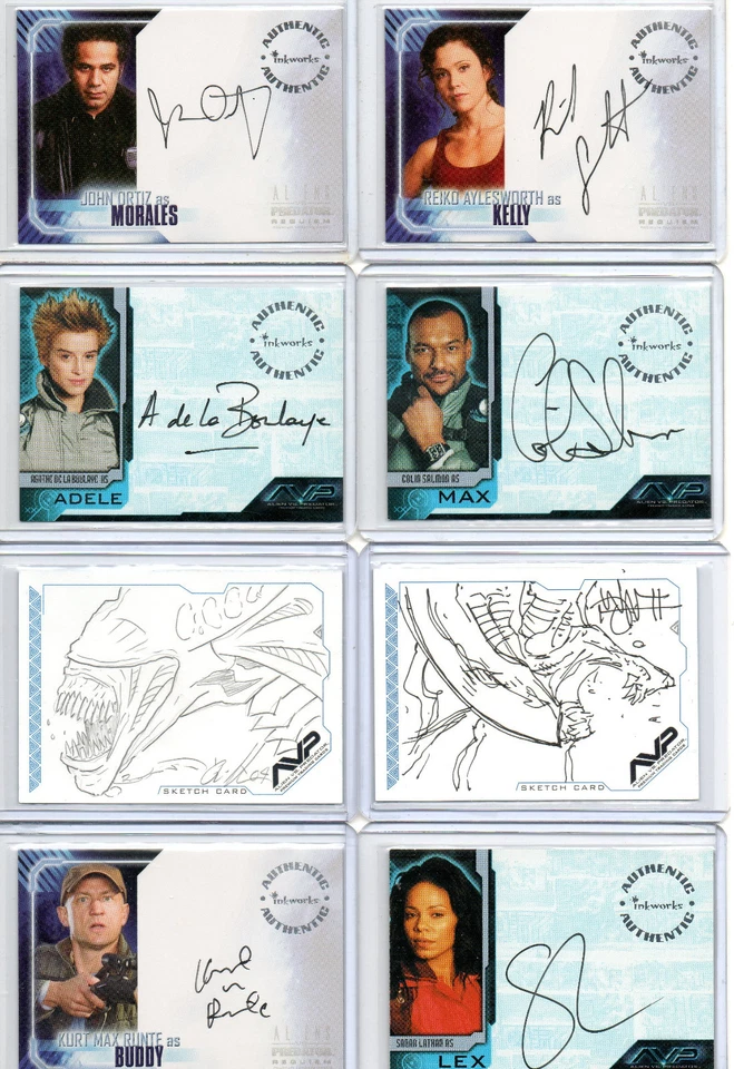 Alien Predator AVP Autograph Sketch Costume And Dog Tag Card Selection NM  - Image 1 of 4