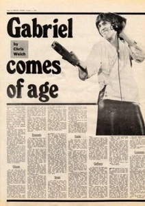 Peter Gabriel Comes Of Age Genesis MM7 Interview 1977 - Picture 1 of 1