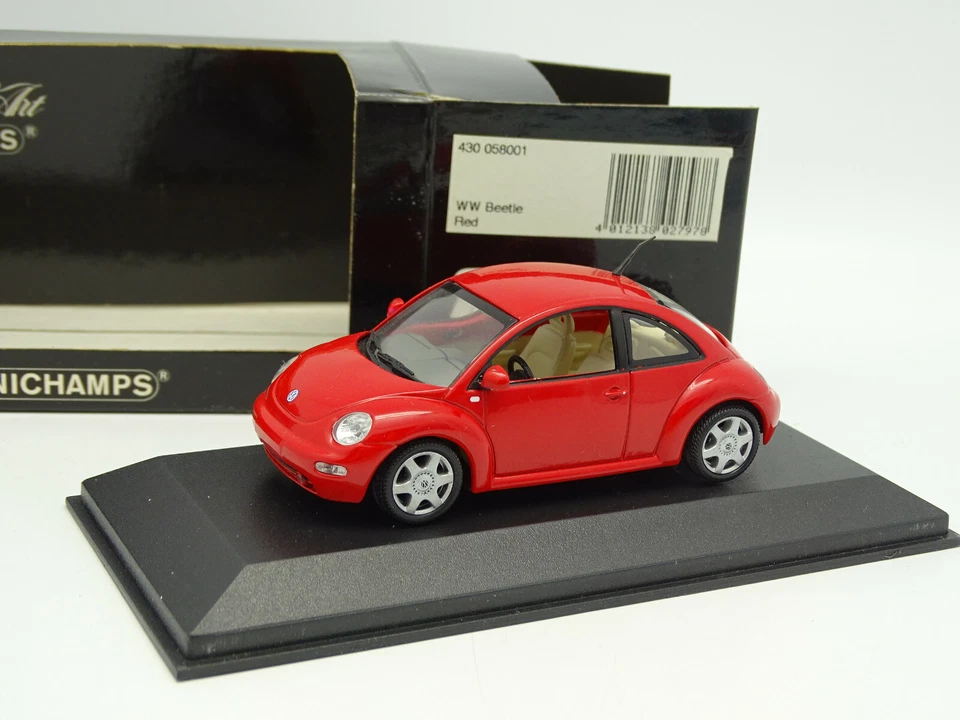 MINICHAMPS 1/43 - VW Beetle Rosso - Immagine 1 di 1