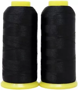 Set of 2 HUGE Bobbin Thread for Sewing And Embroidery Machine ( 2 Black ) - Picture 1 of 4