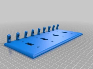 Piastra 4 interruttori con ganci chiave - Foto 1 di 1
