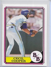 1987 Topps Boardwalk & Baseball Cecil Cooper Card # 6 Milwaukee Brewers Oddball