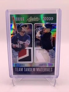 2020 Panini Absolute Ramirez/Lindor Team Tandemmaterialien #5/5 BOOKEND!!! - Bild 1 von 3