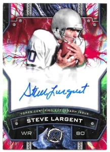 2025 Topps Resurgence Steve Largent Red Resurgence Auto /5 Seattle Seahawks - Foto 1 di 2