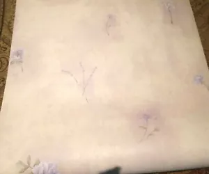 Parkview Wallpaper 33360 Beige Cream w/ Lilac Rose & Flowers Lavender NIP - Picture 1 of 3