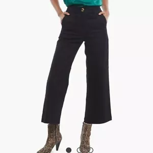 Able Hose Wide Leg Crop High Rise Aarti Schwarz Gr. 10 Neu - Bild 1 von 12