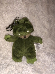 Llavero Vintage Russ Berrie Oso de Peluche Juguete Suave Vestido Monstruo Verde - Imagen 1 de 13