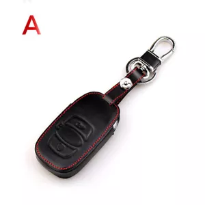 Fit Subaru Forester Black Remote Key Fob Bag Holder PU Leather Cover Case - Picture 1 of 6