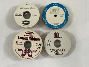 Vintage Waterproof Luxurious Decorative Ribbon Lot of 4 Spools Multicolor - Picture 1 of 23