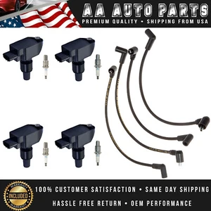 4 bobinas de encendido UF501 y bujía NGK y juego de cables para Mazda RX-8 2004-2011 1,3 L - Imagen 1 de 3