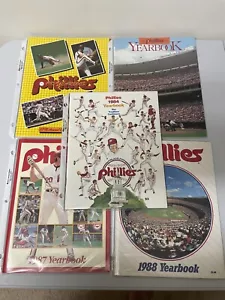 Philadelphia PHILLIES (5) Yearbook Lot 1984, '85, '86, '87, '88 (PRIO SHIP) - Picture 1 of 11