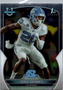 2022 Bowman Chrome University #75 Tony Grimes - Picture 1 of 2