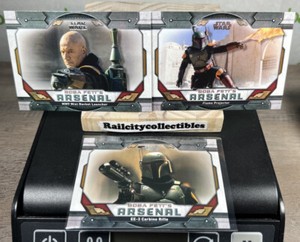 2022 Topps Star Wars The Book of Boba Fett Arsenal BA-3, BA-6 and BA-9