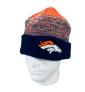 Broncos NFL logo orange/navy/mixed beanie cap hat - Picture 1 of 9