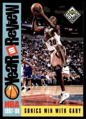 1998-99 UD Choice Gary Payton Seattle SuperSonics #188 - Image 1 of 2