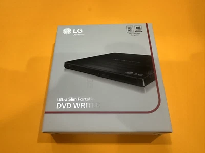 LG GP60NB50 UltraSlim Portable External 8x DVD Writer USB Black Mac PC Compatble - Image 1 of 2