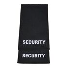 Embroidered SECURITY Black Epaulettes Slider Shoulder Slide Uniform Badge Guard