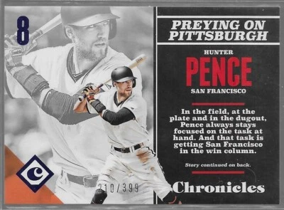 2017 Panini Chronicles Hunter Pence #12 Blue /399 San Francisco Giants - Image 1 of 4
