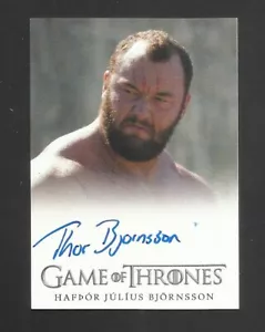 GAME OF THRONES THOR BJORNSSON MOUNTAIN SIGNED AUTOGRAPH CARD 2012 HBO AUTHENTIC - Picture 1 of 2