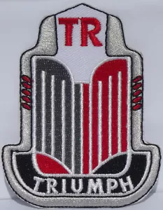 Triumph (Car) TR Logo, classic British embroidered cloth patch H021101 - Picture 1 of 1
