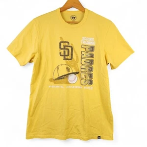 Camiseta San Diego Padres MLB '47 Marca Amarillo Logo Para Hombre Mediana Entrenamiento Primavera - Imagen 1 de 8