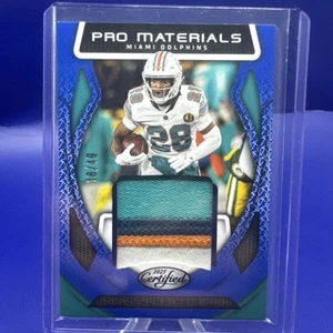 2025 Panini Certified FOTL Pro Materials Blue DE’Von Achane,  Dolphins 18/49SP  - Picture 1 of 2