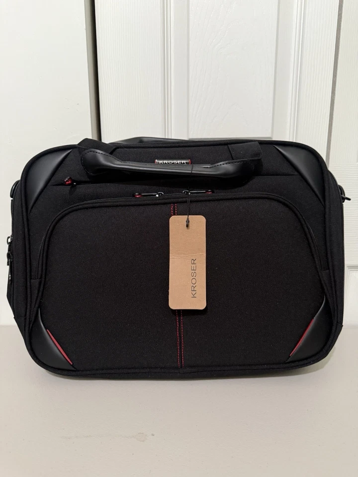 Maletín para portátil y tableta Kroser 15,6 pulgadas repelente al agua con bolsillos RFID Foto 1 de 4
