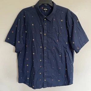 Camicia Billabong tutto il giorno jacquard manica corta con bottoni casual uomo taglia XL - Foto 1 di 11