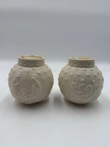 Lenox Ornamental Glow Schneeflocke Porzellan Biskuit Teelicht Kerzenhalter - 2er Set - Bild 1 von 4