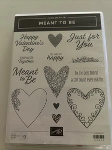 Stampin’ Up! MEANT TO BE Stamp Set Phrases Valentine Hearts Love Meant To Be - Picture 1 of 3