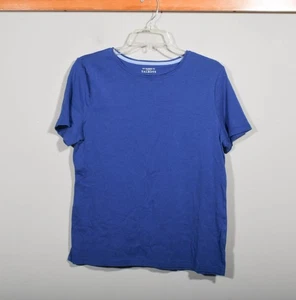 Talbots 100% Pima Cotton The Talbots Tee Cobalt Blue Crewneck T Shirt Sz L - Picture 1 of 3