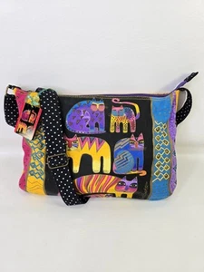 Laurel Burch Medium Tote Zipper Top 15"X1"X10" Fantastic Feline Totem - Picture 1 of 17