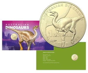 2022 Aus Post $1 Aust Dinosaurs Elaphrosaurine UNC Coin-PNC D6-691 - Picture 1 of 3