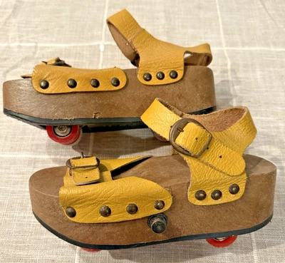 Zapatos/sandalias vintage años 70 Omnia'C Pop Out patín Italia plataforma EE. UU. talla 5 Foto 1 de 4