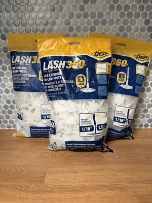 (Lot of 3) QEP Lash 360 B 1/16" Tile Leveling In-Line Post Stems - 300 Pcs  - Image 1 of 3