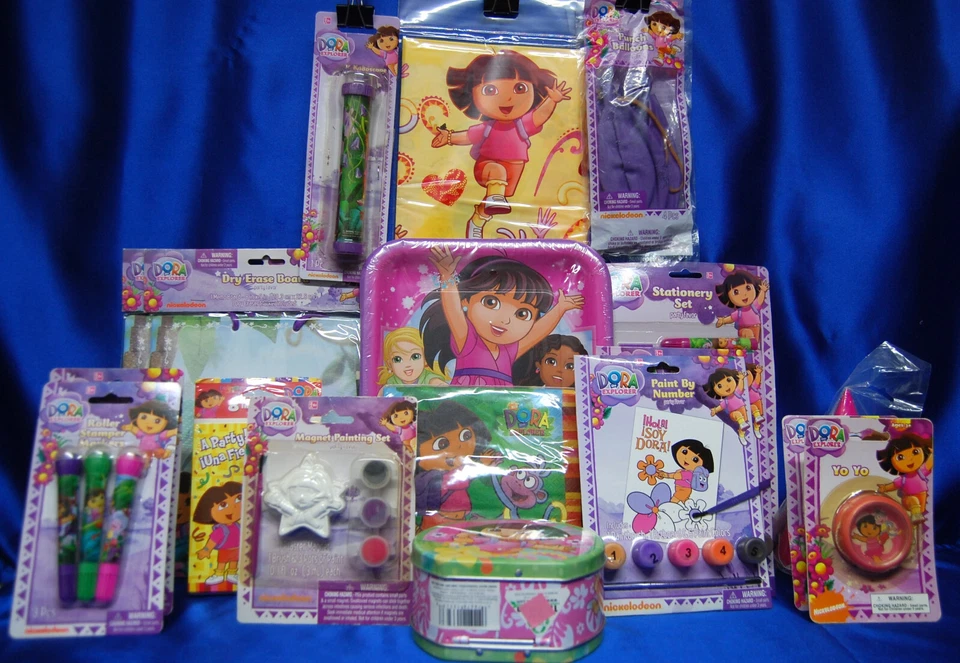 Dora The Explorer la Exploradora Party Set # 19 Hats 2 Plates Napkins Tablecover - Image 1 of 4