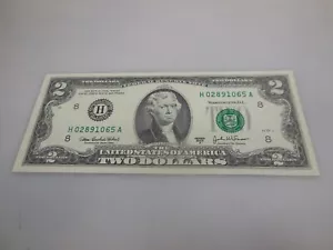 New Uncirculated $2 Two Dollar Bill Series 2003A - Picture 1 of 5