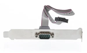 Halterung Auslauf D Sub 9 Pin Stecker Idc 10 P Buchse Computergehäuse Seriell - Bild 1 von 2