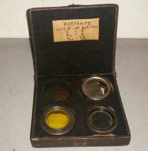 ANTIKES VINTAGE BURKE JAMES IDEAL DUPLIZIERER OBJEKTIV SET (3) DREI LINSEN  - Bild 1 von 3