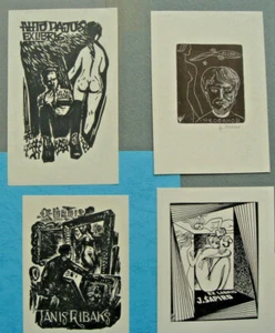exlibris exlibris Akt Kunst Kofanov etc Lot 4 signiert - Bild 1 von 1