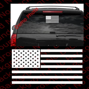 American USA Flag Vinyl Decal Star Spangled Banner for Car Back Window US020W - Picture 1 of 7