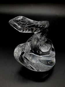 Vintage Baccarat Kristallglas Schlange Briefbeschwerer Neu - Bild 1 von 8