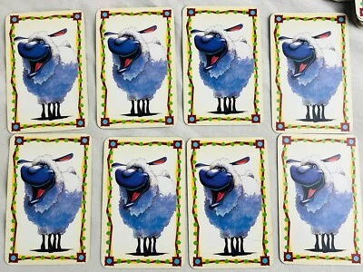 Sheep Cards X8 Playing Piece Spares For Snorta Board Game Mattel - Image 1 of 2