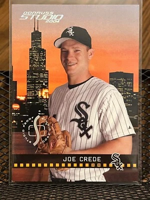 JOE CREDE 2004 STUDIO PROOF CHI WHITE SOX SILVER REFRACTOR PARALLEL INSERT /100! - Image 1 of 2