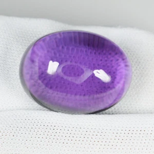 22.70 ct GLÄNZEND HELLVIOLETT TRANSPARENT NATUR AMETHYST Oval Cab CL - Bild 1 von 2