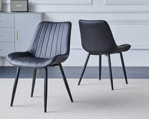 Furniture PU Leather Dining Chairs, Sleek & Modern UK - Picture 1 of 21